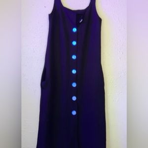 Black Button-up loose fitting maxi dress